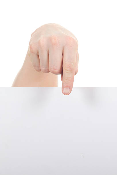 istock human finger pointing blank sheet XXXL 534080833