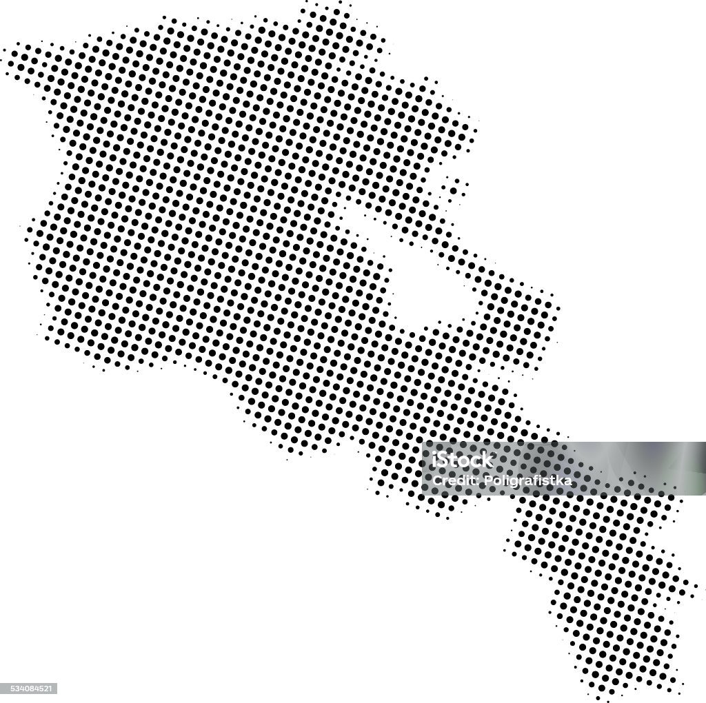 Adornado de vector de mapa de Armenia - arte vectorial de 2015 libre de derechos