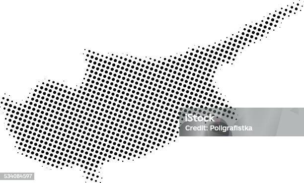 Ilustración de Adornado De Vector De Mapa De Chipre y más Vectores Libres de Derechos de 2015 - 2015, Blanco - Color, Blanco y negro