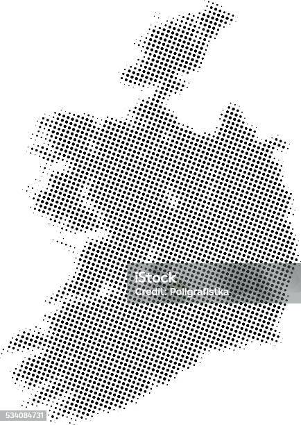 Ilustración de Adornado De Vector De Mapa De Irlanda y más Vectores Libres de Derechos de 2015 - 2015, Blanco - Color, Blanco y negro