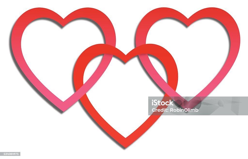 Bloqueo de corazones - arte vectorial de Símbolo en forma de corazón libre de derechos