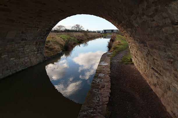 Millennium Kingshill Canal Bridge Swindon Wiltshire stock photo