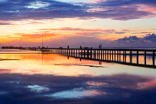 sunrise in Phu Quoc island, Vietnam stock photo