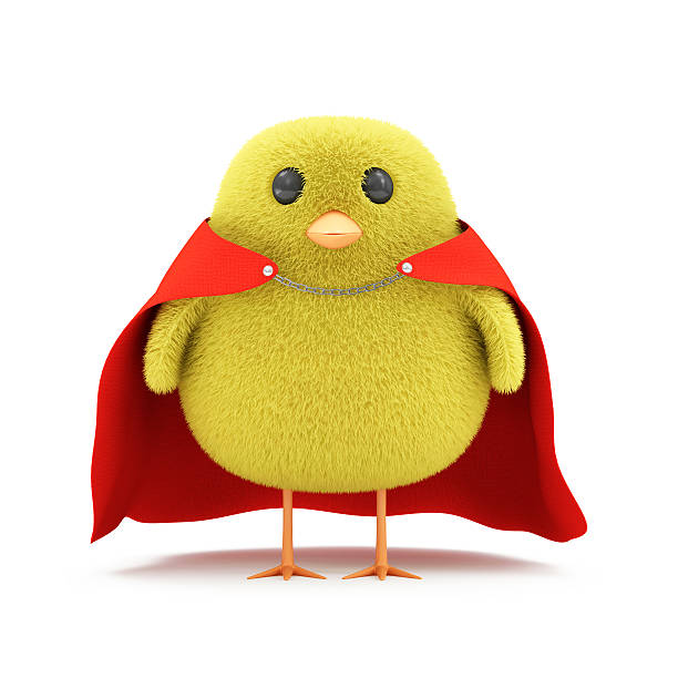 istock Little Chicken Superhero isolated on white background 534098361