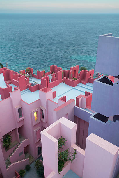 istock Multicolored labyrinth apartment and Mediterranean sea in Spain 534100125
