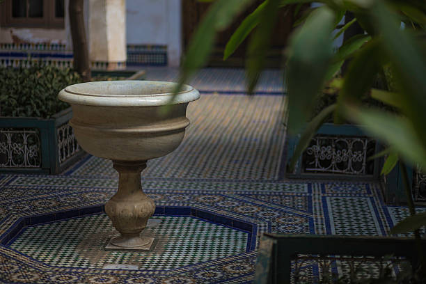 Bahia Courtyard Palace, Marrakech, Morocco stock photo