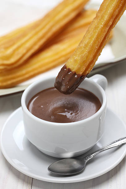 istock churros and hot chocolate, spanish breakfast 534101105