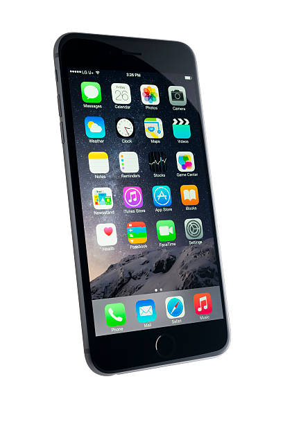 apple iphone 6 plus 5, 5 polegadas ver - iphone trading stock market finance imagens e fotografias de stock