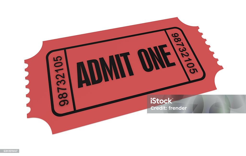 admit one 2015 Stock Photo