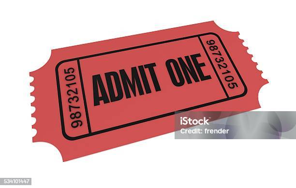 Admit One Stock Photo - Download Image Now - 2015, Admit One, Cut Out