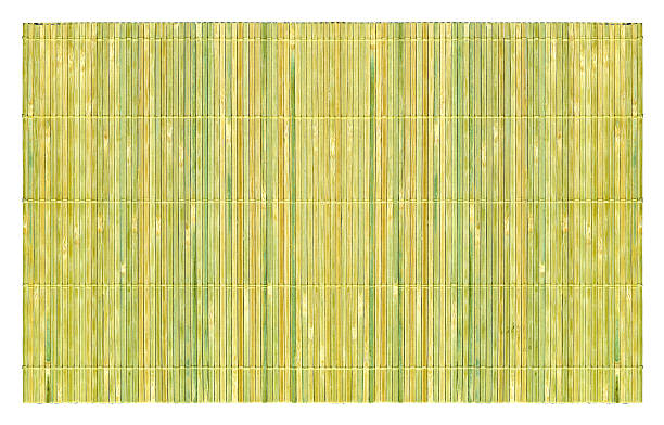 Bamboo mat textured background isolated on white Bamboo mat textured background isolated on white beach mat stock pictures, royalty-free photos & images