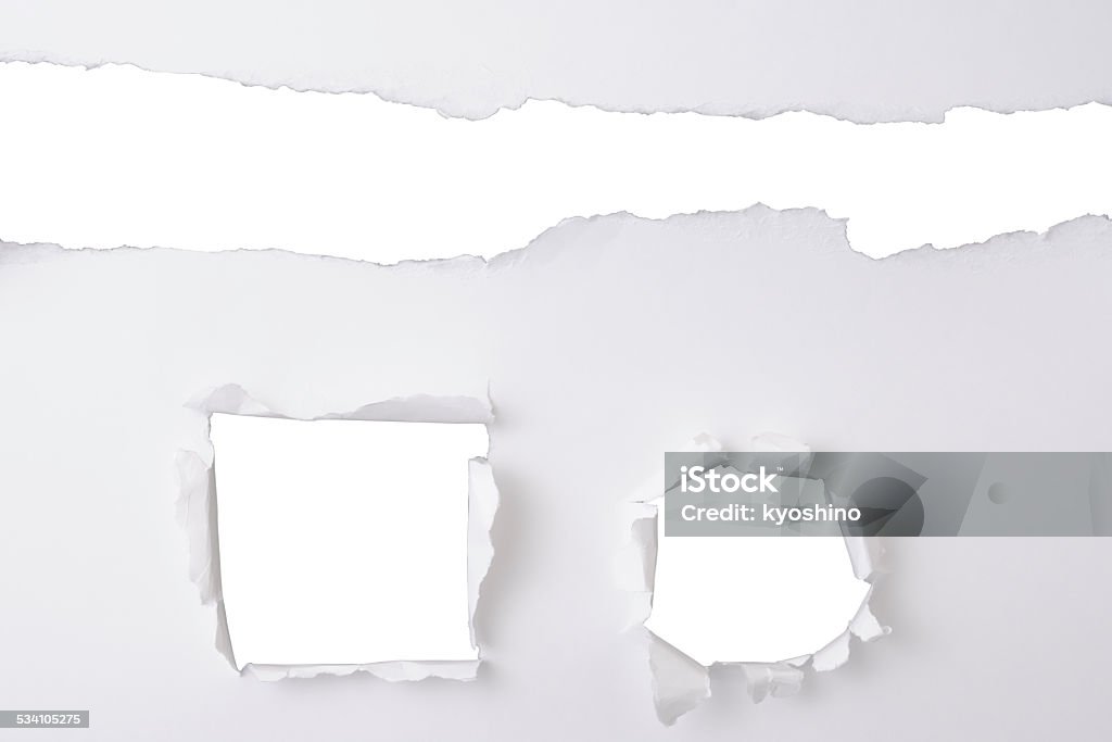 3 つのホールに白色の背景に白色用紙 - 円形のロイヤリティフリーストックフォト
