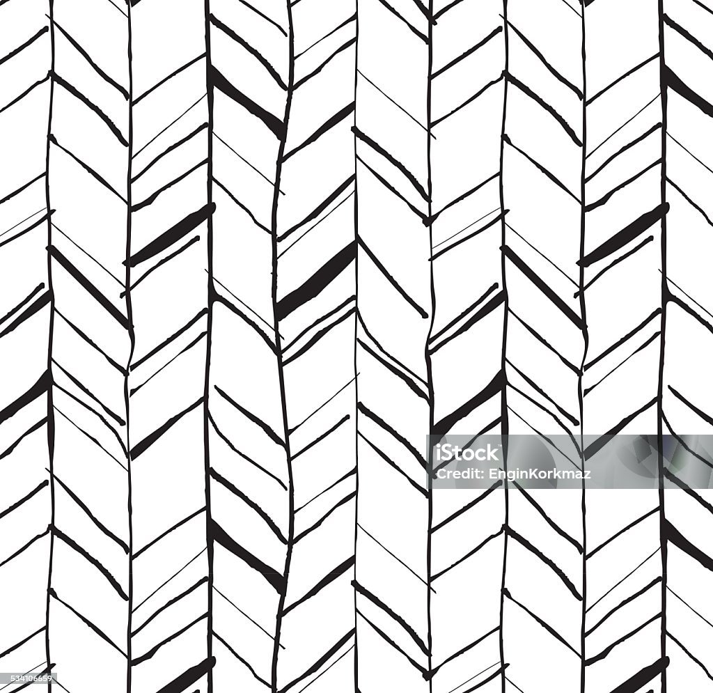 Hand drawn herringbone pattern Hand drawn creative herringbone pattern, perfectly seamless composition for print or web projects Chevron Pattern stock vector