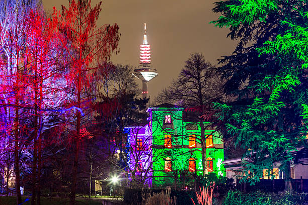 Germany, Berlin, Radio Tower, October 13, 2024 -Berlin Radio Tower at night - at Berlin Festival of Lights
