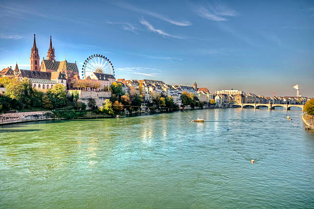City of Basel in Switzerland City of Basel in SwitzerlandCity of Basel in SwitzerlandCity of Basel in Switzerland rhine river photos stock pictures, royalty-free photos & images