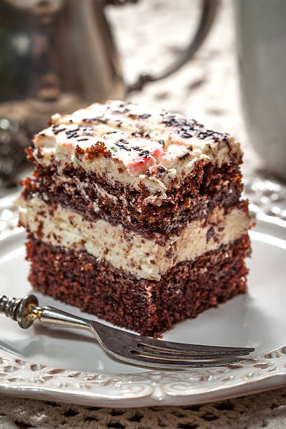 istock Piece of chocolate cake. 534108017