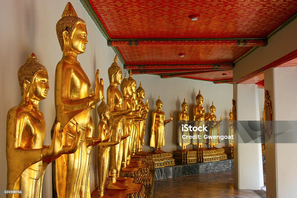 Buddha statues at Grand Palace Buddha statues at the world famous  Bangkok Stock Photo