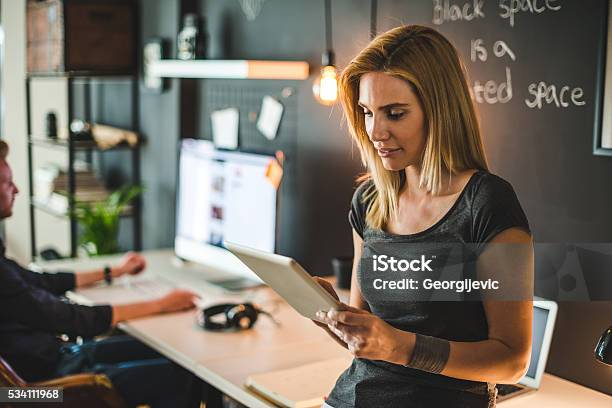 Concentrated On A Work Stock Photo - Download Image Now - Hipster Culture, Office, Adult