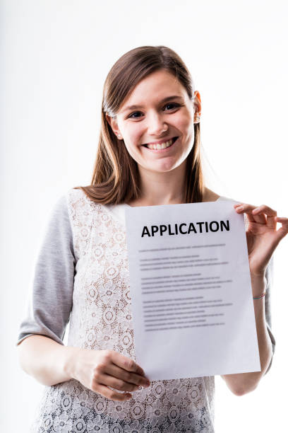 istock portrait of a young woman with an application 534112146