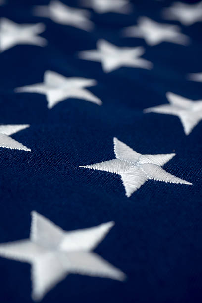 istock White Stars on American Flag 534114104