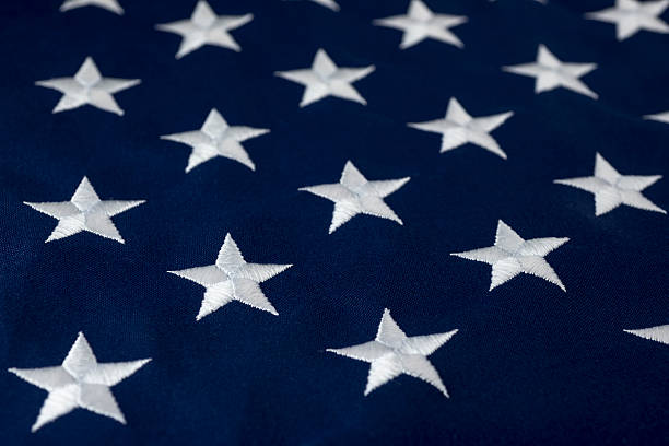 istock White Stars on American Flag 534114118