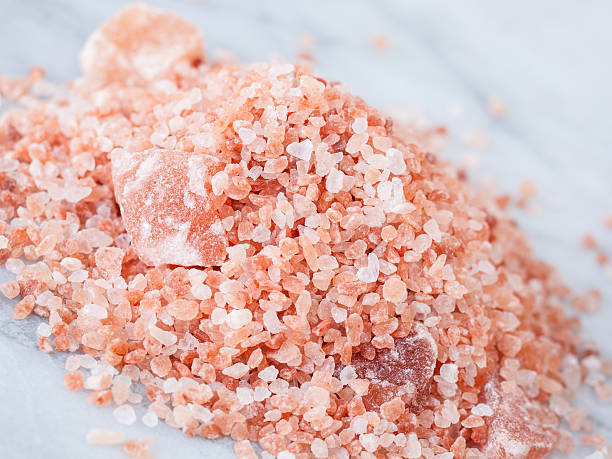 istock Pile of Himalayan Pink Salt on marble 534116164