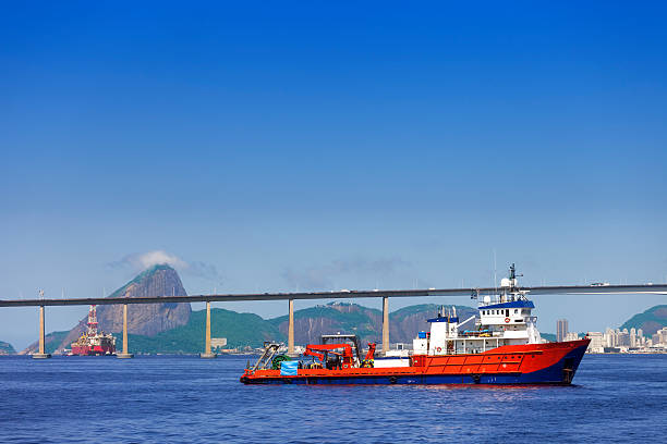 海洋学研究船 - downtown district brazil rio de janeiro clear sky ストックフォトと画像