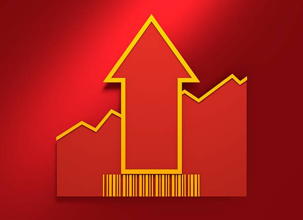 istock Sale grow up arrow and bar code 534120782