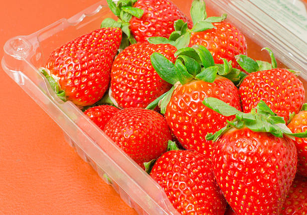 istock Sweet strawberry fresh fruit in package 534123992