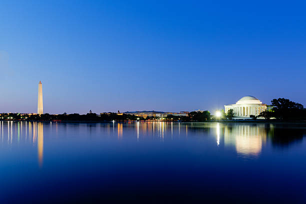 istock Jefferson Memorial and Washington Monument at dusk in Washington DC 534127414