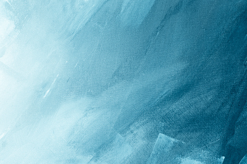 Textured blue winter painting canvas wallpaper background
