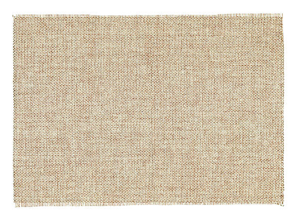 textura de fondo de arpillera aislado - textile burlap sewing patch fotografías e imágenes de stock