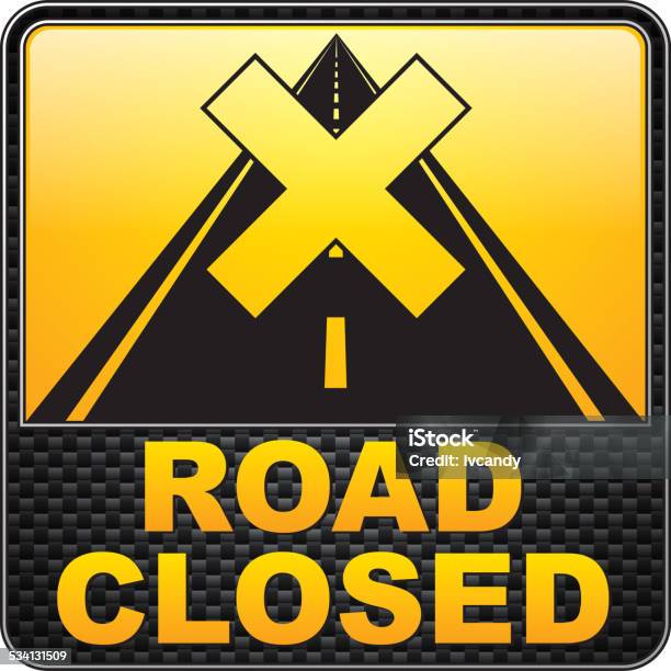 Road Closed Symbol Stock Illustration - Download Image Now - Road Closed Sign, Icon Symbol, 2015
