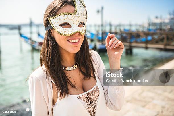 Venetian Woman For Carnival In Venice Stock Photo - Download Image Now - 20-29 Years, 2015, Adult