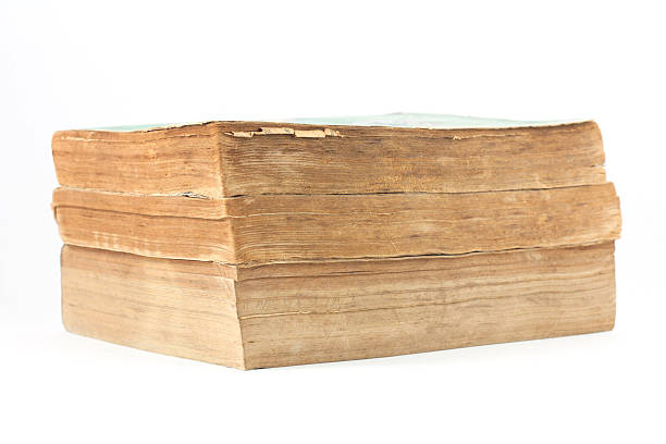 istock Pile of old books on white background. 534131708