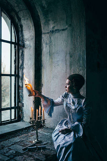 istock Woman in victorian dress 534132657