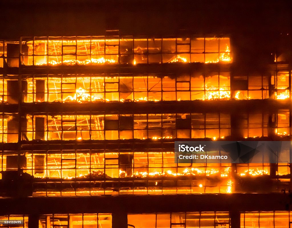 15/12/2013  Guangzhou China building on fire / big fires /news 2013 Stock Photo