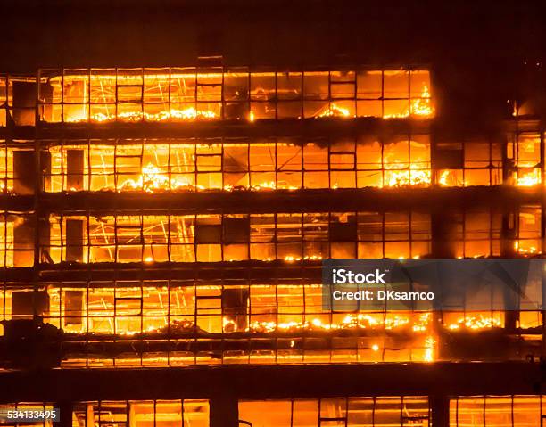 15 12 2013 Guangzhou China Building On Fire Big Fires News Stock Photo - Download Image Now