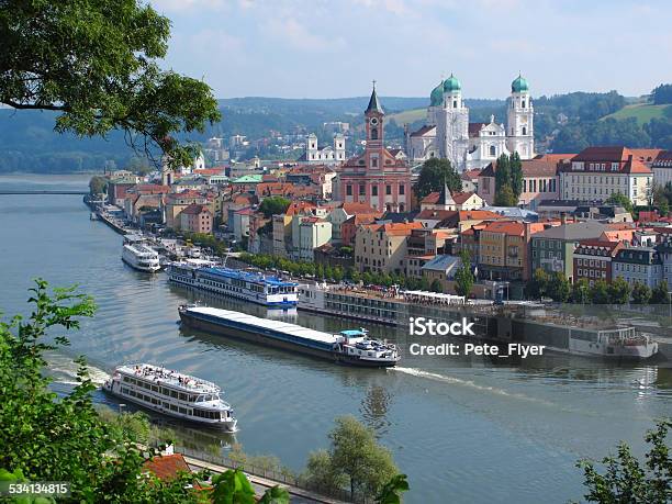 Passau City Stock Photo - Download Image Now - Cruise - Vacation, Danube River, Passau