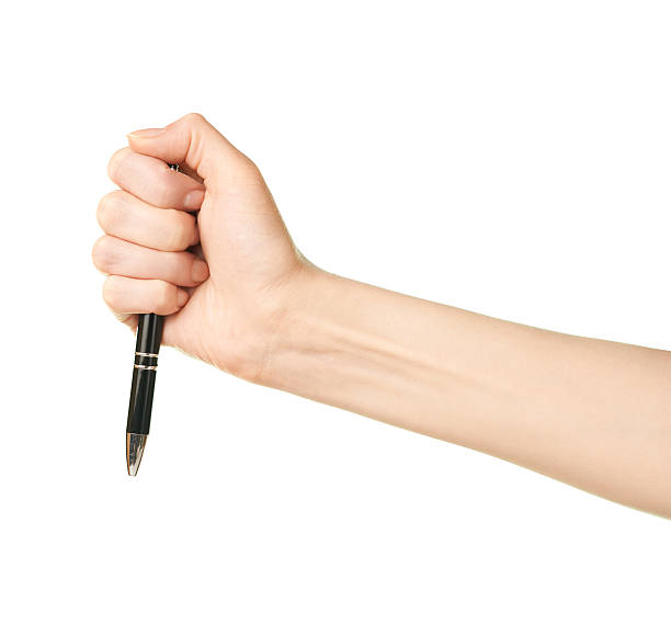 istock Female caucasian hand holding pen 534136324