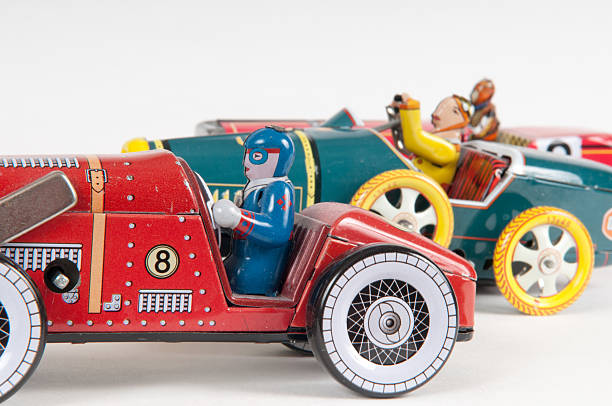 istock Successful toy car winning the race 534138828