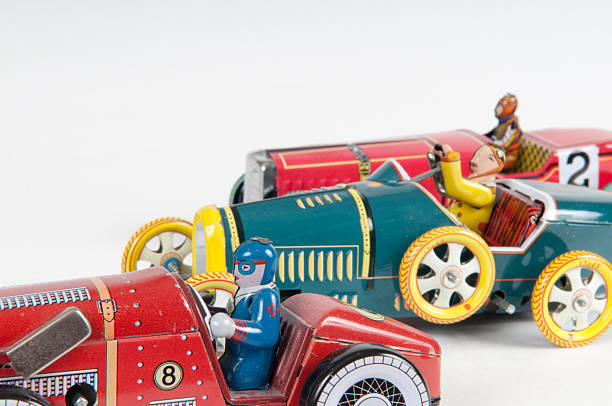 istock Successful toy car winning the race 534138902
