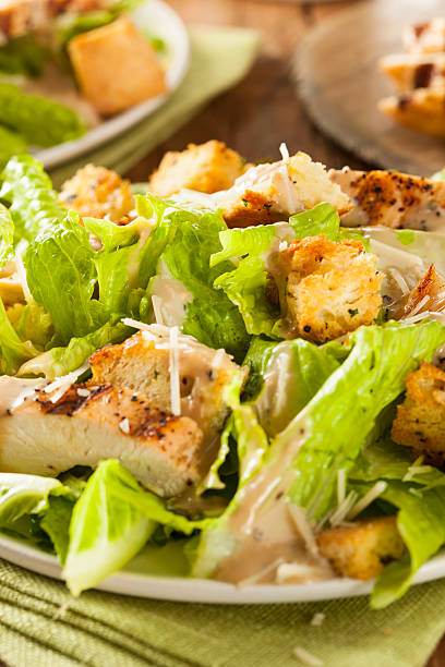 istock Healthy Grilled Chicken Caesar Salad 534139433