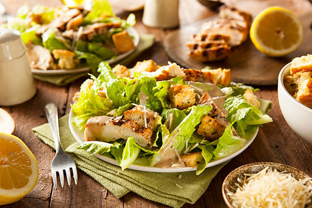 istock Healthy Grilled Chicken Caesar Salad 534139447