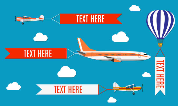 istock Aeroplane, planes, biplane and hot air balloon. 534139666