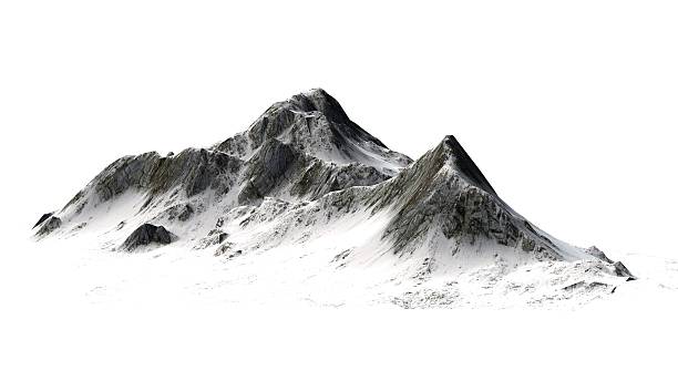 istock Snowy Mountains - Mountain Peak - isolated on white Background 534139732