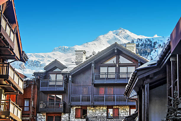 istock Various chalet in ski resort of Alps mountains 534156909