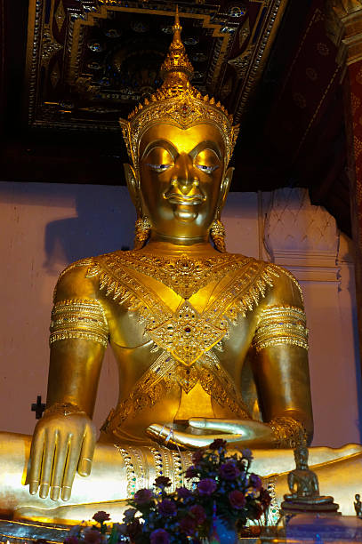 istock Gold Buddha Statue Wat Na Phra Meru Ayutthaya, Thailand 534160571