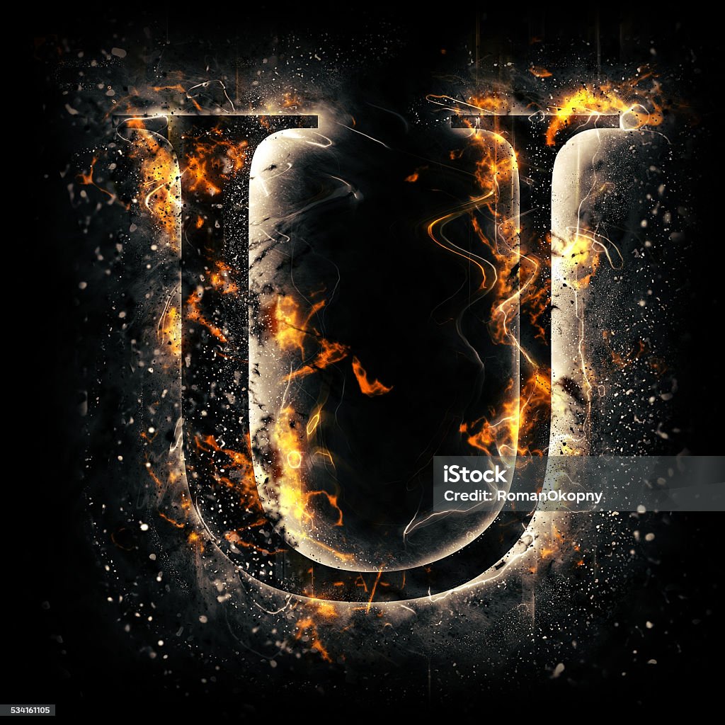 Fire Alphabet Letter U Stock Photo - Download Image Now - 2015 ...