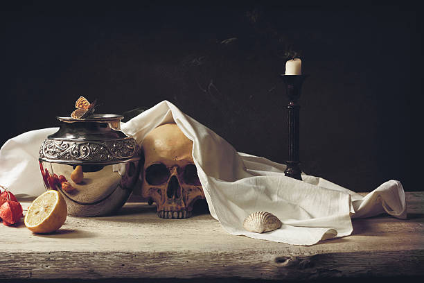 vanitas vida, la muerte y la resurrección - vanitas fotografías e imágenes de stock